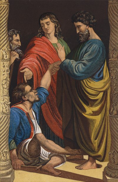 Pietari ja Johannes parantavat ramman miehen tekijältä after Raphael