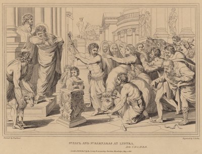 Pyhä Paavali ja Pyhä Barnabas Lystrassa, Apostolien teot tekijältä after Raphael