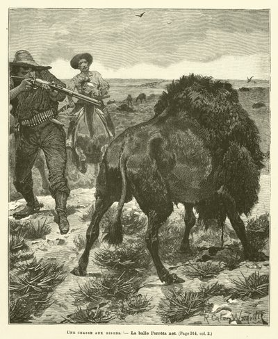 Buffalon metsästys tekijältä after Richard Caton II Woodville