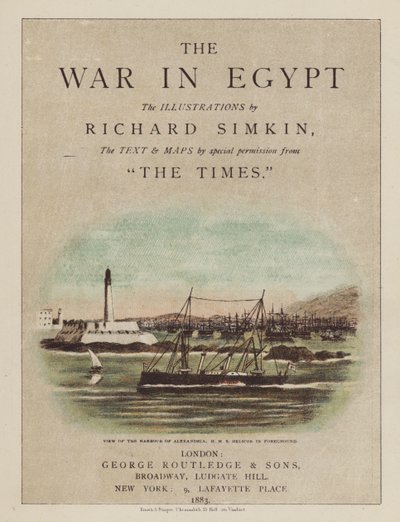 Nimisivun kuva Egyptin sodasta tekijältä after Richard Simkin