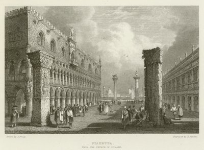 Piazzetta, Pyhän Markuksen kirkosta tekijältä Samuel (after) Prout