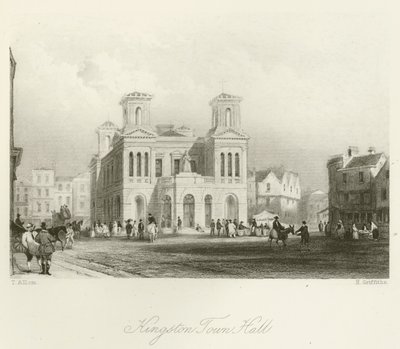 Kingstonin kaupungintalo tekijältä after Thomas Allom
