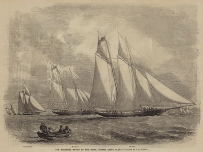 Royal Thames Yacht Clubin kuunariottelu tekijältä after Thomas Harrington Wilson