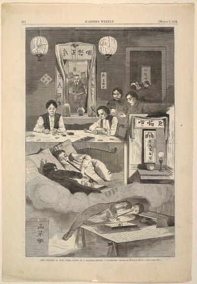 Kiinalaiset New Yorkissa – kohtaus Baxter Streetin klubitalossa tekijältä Winslow Homer