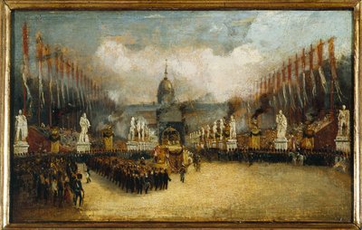 Ranska: Napoleonin tuhkien saapuminen Invalidien rantakadulle 15. joulukuuta 1840. tekijältä anonymous 