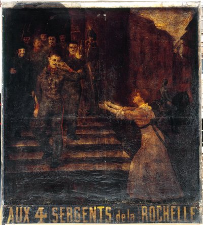 Ranska: Aux quatre sergents de La Rochelle (II). Majatalon isännän merkki. 3, boulevard Beaumarchais, 11. kaupunginosa, Pariisi. tekijältä anonymous 