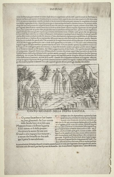 Dante ja Virgil Beatricen näyn kanssa tekijältä attributed to Baccio Baldini (Italian, c. 1436 1487)