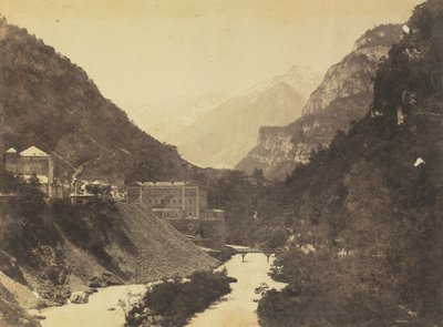 Eaux-Chaudes, Pyreneet (takana) tekijältä attributed to Farnham Maxwell Lyte