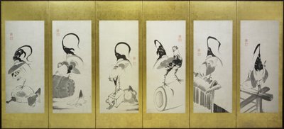 Kukot ja kanat tekijältä attributed to Itō Jakuchū