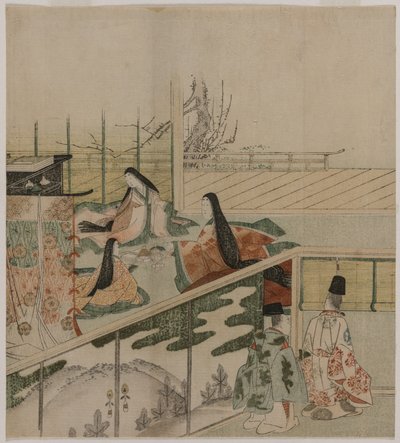 Hovinaiset tekevät nukkeja tekijältä attributed to Kubo Shunman