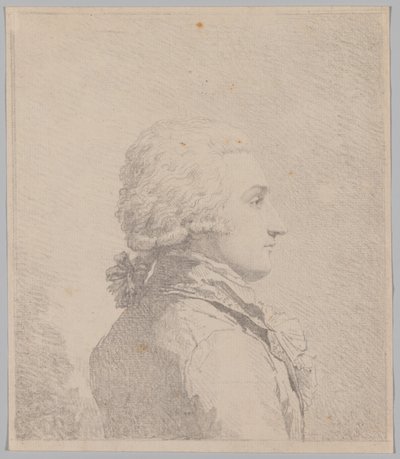 Profiili miehen muotokuva tekijältä attributed to Louis Rolland Trinquesse