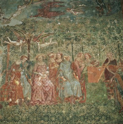 Huonekalut ja erilaiset esineet 1100- ja 1300-luvuilta tekijältä attributed to Master of the Triumph of Death