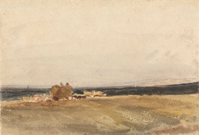 Haywagon avoimessa maisemassa tekijältä attributed to Peter DeWint