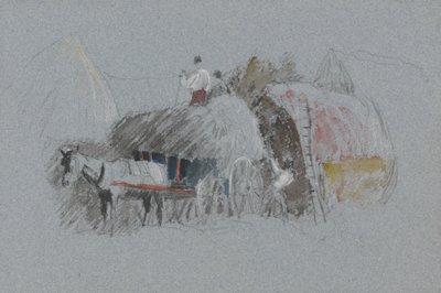 Pinon rakentaminen (tutkimus heinän kantamisesta) tekijältä attributed to Peter DeWint