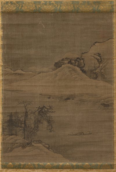 Maisema kalastajien kanssa tekijältä attributed to Yi Bul hae