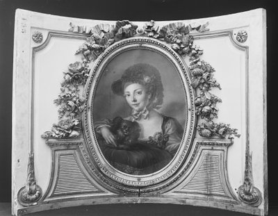 Nainen koiran kanssa yksi sarjasta, 1770-90. tekijältä ca. 1775 . French Painter