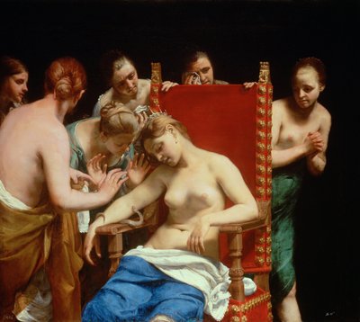 Kleopatran kuolema tekijältä called Guido Canlassi Guido Cagnacci