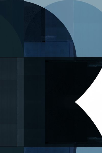 Syvän siniset geometriset kaaret tekijältä cartissi