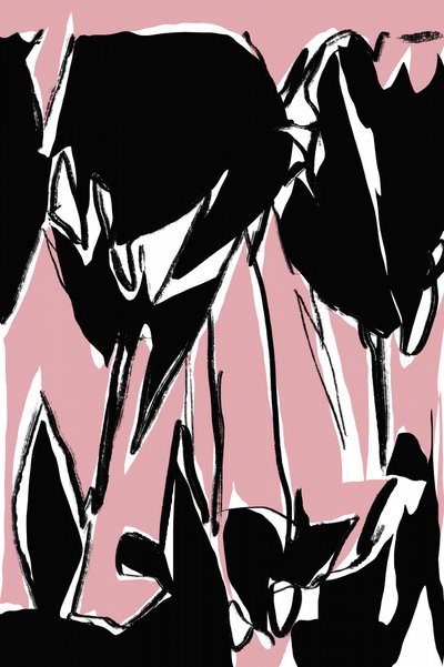 Modernit mustat terälehdet tekijältä cartissi