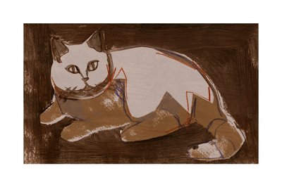 Nykyaikainen kissa lepäämässä tekijältä cartissi