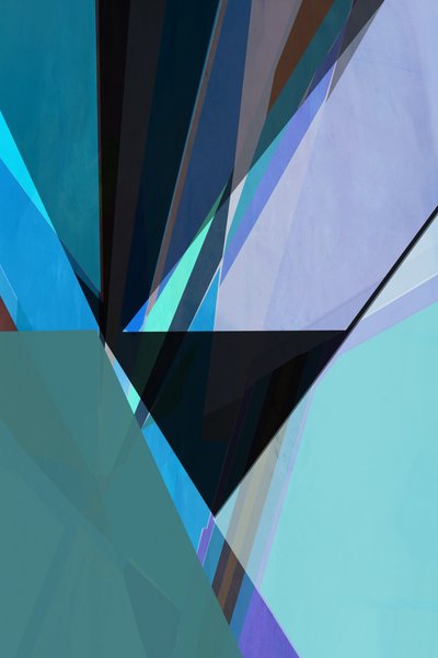Moderni sinivihreä geometria tekijältä cartissi