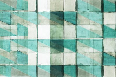 Sinivihreät geometriset palat tekijältä cartissi