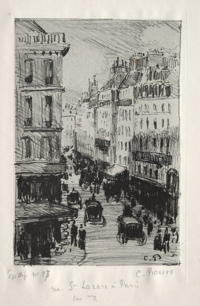 Rue Saint-Lazare, Pariisi tekijältä copy after Augustin Pajou