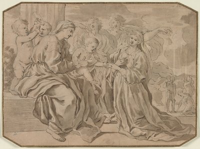 Pyhän Katariinan mystinen häät tekijältä copy after Nicolas Poussin