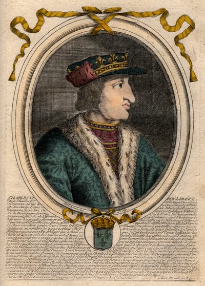 Kaarle VI:n (1368-1422), Ranskan kuninkaan muotokuva - KARLA VI (1368-1422) Ranskan kuningas tekijältä de Larmessin