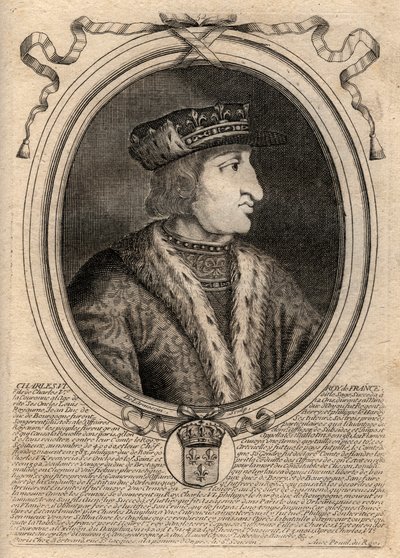 Kaarle VI:n (1368-1422), Ranskan kuninkaan muotokuva - KARLA VI (1368-1422) Ranskan kuningas tekijältä de Larmessin