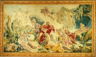 Unelma Rinaldosta tekijältä design and cartoon by François Boucher; woven under the direction of Jean Baptiste Oudry and Nicolas Besnier at