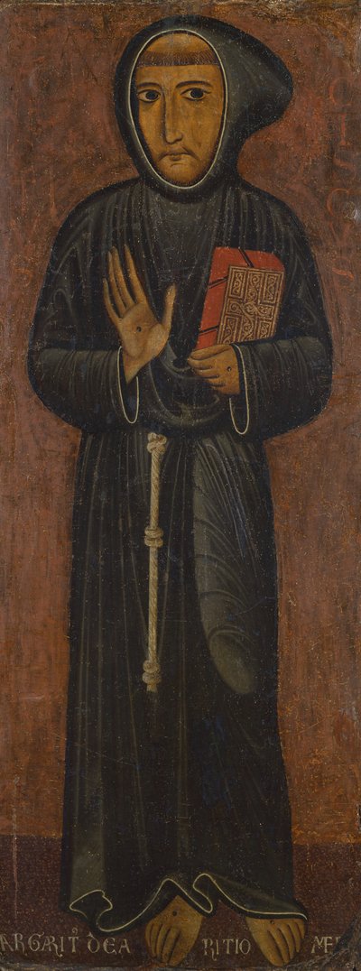 Pyhän Franciscus Assisilaisen esitys (maalaus puulle) tekijältä di Magnano da Arezzo Margaritone