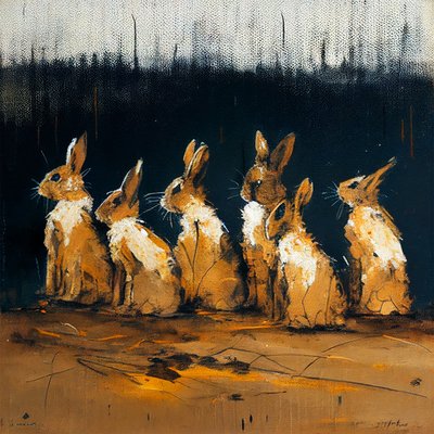 Kanit maalaus figuratiivisella tyylillä, seinätaideprinttejä tekijältä F. Abderrahim