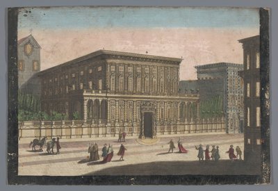 Gezicht op het Palazzo Doria-Tursi te Genua Näkymä Palazzo del Duca d