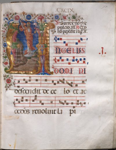 Antifonia: Alkukirja A, Ylösnousemus tekijältä follower of Girolamo da Cremona