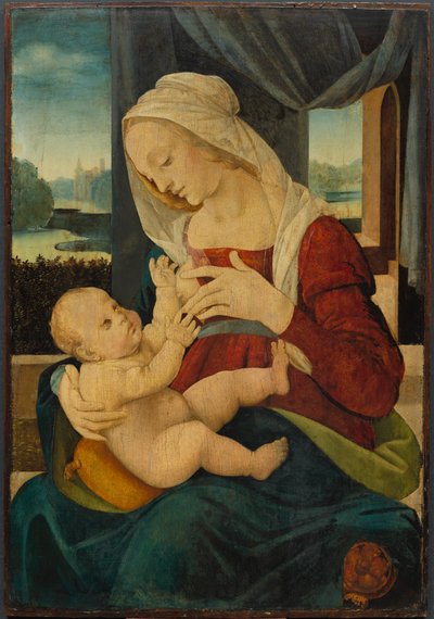 Neitsyt ja lapsi tekijältä follower of Lorenzo di Credi