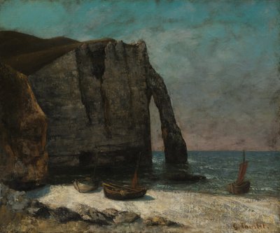 Cliff at Étretat tekijältä imitator of Gustave Courbet