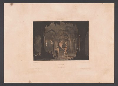 Haton luolat Curacao. Haton luola (otsikko esineessä) Länsi-Intia (sarjan nimi esineellä) Näkymiä Alankomaiden Länsi-Intialta (sarjan nimi) tekijältä jonkheer Jacob Eduard van Heemskerck