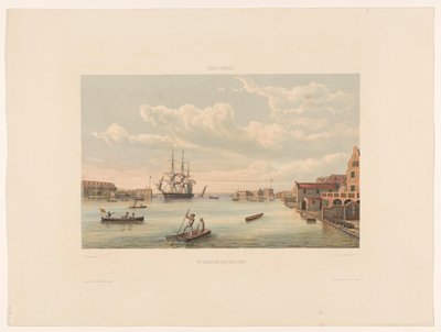 Willemstad Curaçaon sataman tulot (otsikko esineessä) tekijältä jonkheer Jacob Eduard van Heemskerck