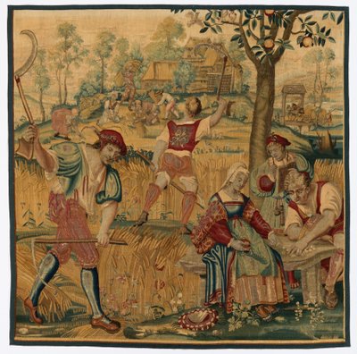 Kesä: Harvest Scene tekijältä possibly by Gobelins Manufactory