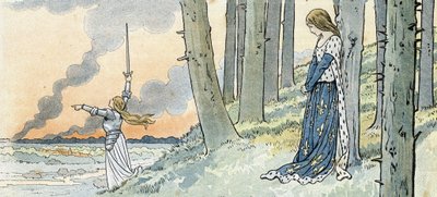 Satavuotisen sodan ”Ranska”, hänen tarinansa kertoi G. Montorgueil, kuvannut Job” 1896 (kaiverrus) tekijältä pseudonym for Onfray de Breville Jacques Job