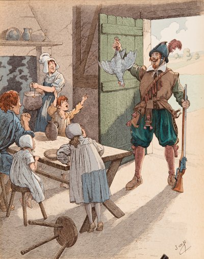 Jacques Marie Gaston Onfroy de Breville dit JOB (1858-1931) - Pottatyttö Henri IV:n (1553-1610) aikana, Yksityinen kokoelma tekijältä pseudonym for Onfray de Breville Jacques Job