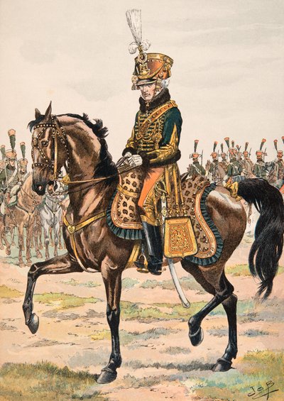 Jacques Marie Gaston Onfroy de Breville dit JOB (1858-1931) - Ranskan joukkojen varusteet kaikkina aikoina: kenraali komentajana yhtä kunniakaartin rykmentistä vuonna 1813, yksityinen kokoelma tekijältä pseudonym for Onfray de Breville Jacques Job