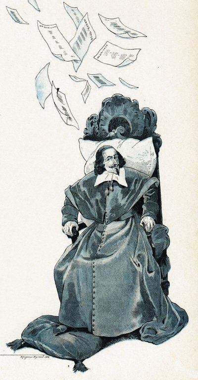 Kardinaali Jules Mazarinin muotokuva (Giulio Raimondo Mazzarino tai Mazarino tekijältä pseudonym for Onfray de Breville Jacques Job
