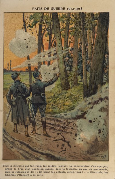 WW1: Sankarilliset upseerit (kuvitus) tekijältä pseudonym for Onfray de Breville Jacques Job