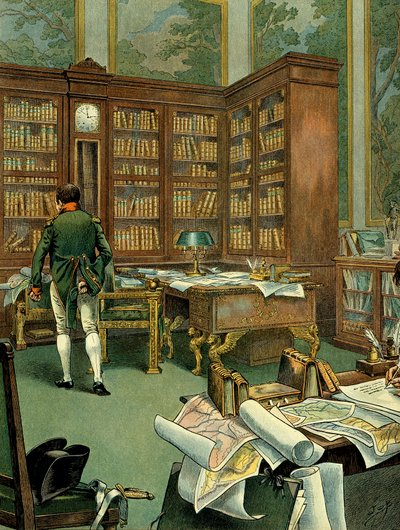 Napoleon I Bonaparten (1769-1821) työhuone Palais des Tuileries