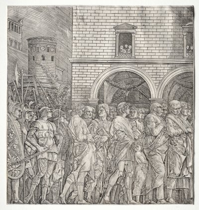 Caesarin voitot: Senaattorit tekijältä school of Andrea Mantegna