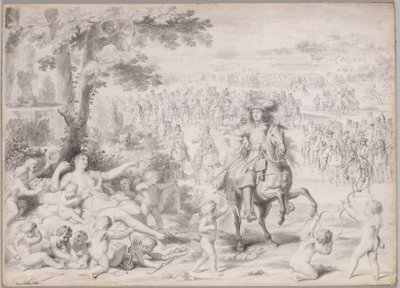 Ludvig XIV Venuksen vangitsema tekijältä studio of Charles Le Brun