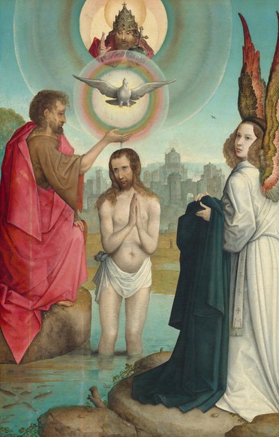 Kristuksen kaste, n. 15081519. tekijältä the Elder Juan de Flandes