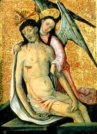Kuollut Kristus enkelin tukemana tekijältä the Elder Rodrigo de Osona